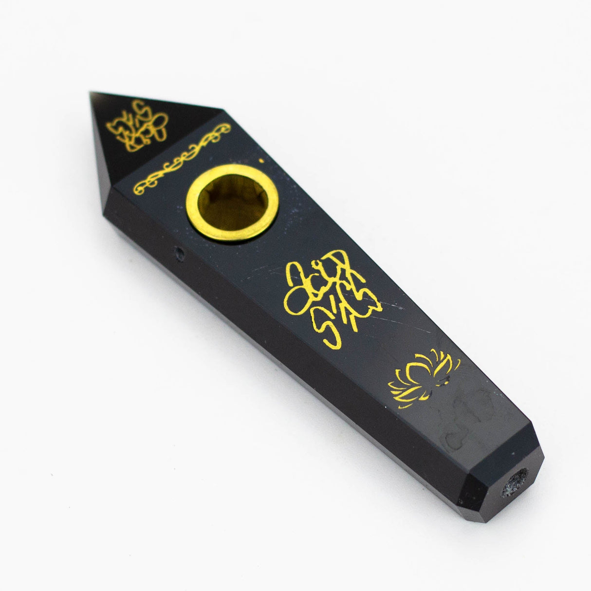 Acid Secs | Custom Golden Engraving Pipe with Choke