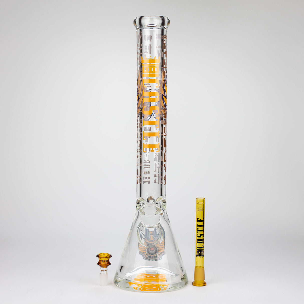 Castle Glassworks | 18" Anubis Beaker Bong