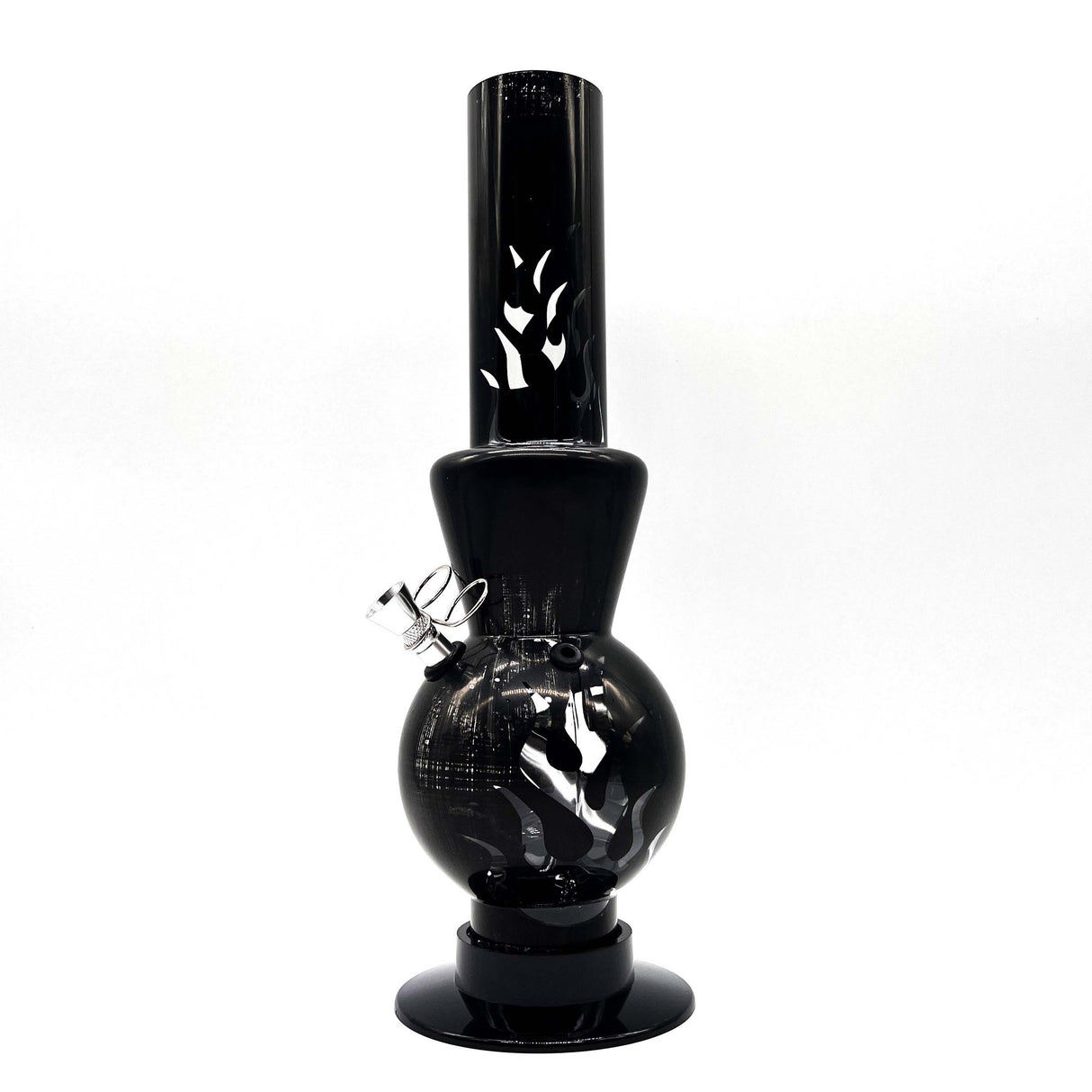 12" BLACK Acrylic Water Pipe Bong , Assorted Pattern Color ( PIP280 )