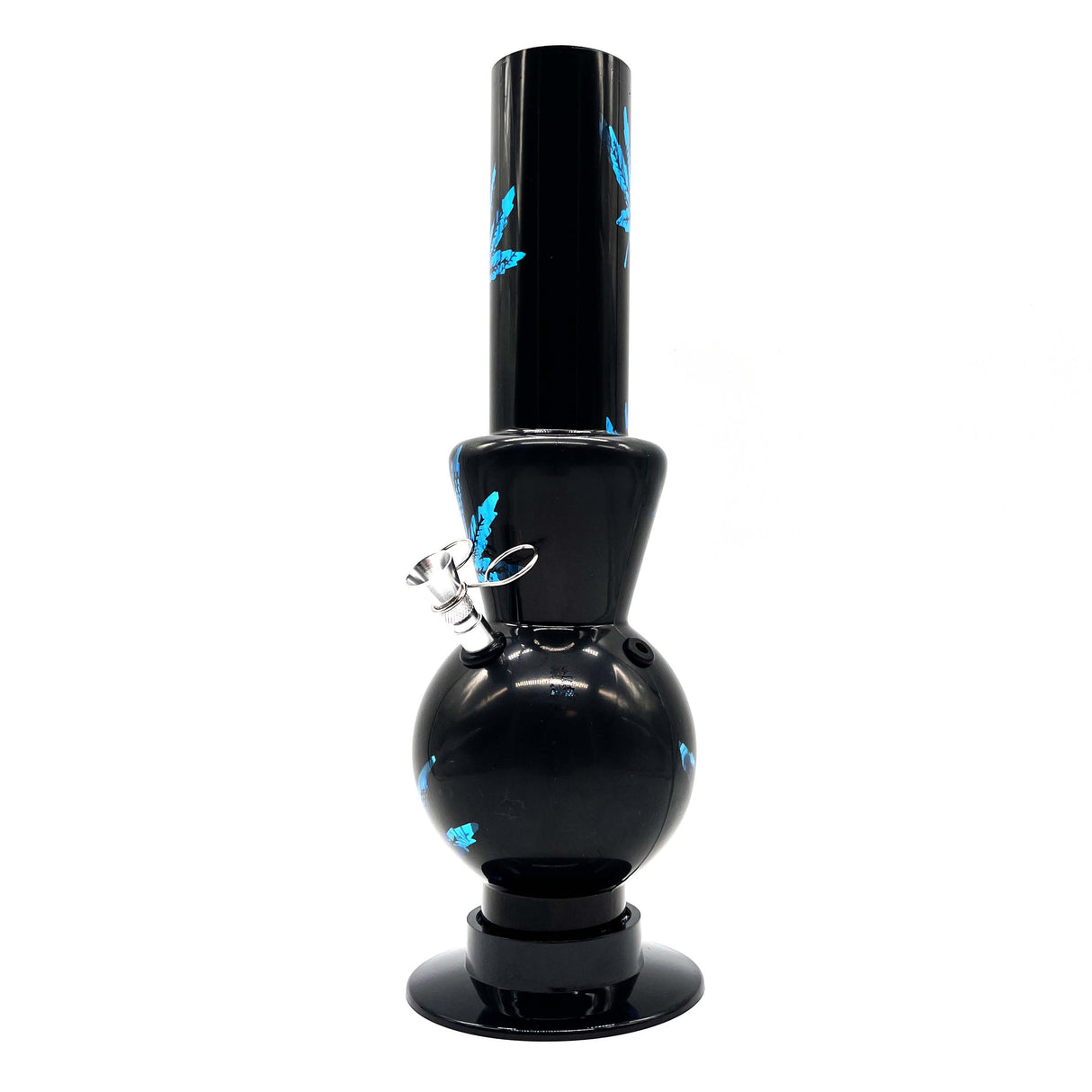 12" BLACK Acrylic Water Pipe Bong , Assorted Pattern Color ( PIP280 )