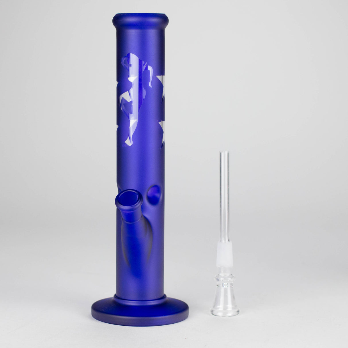 10" Straight Tube Water Pipe with Star Pattern | Durable Glass – Assorted Colors