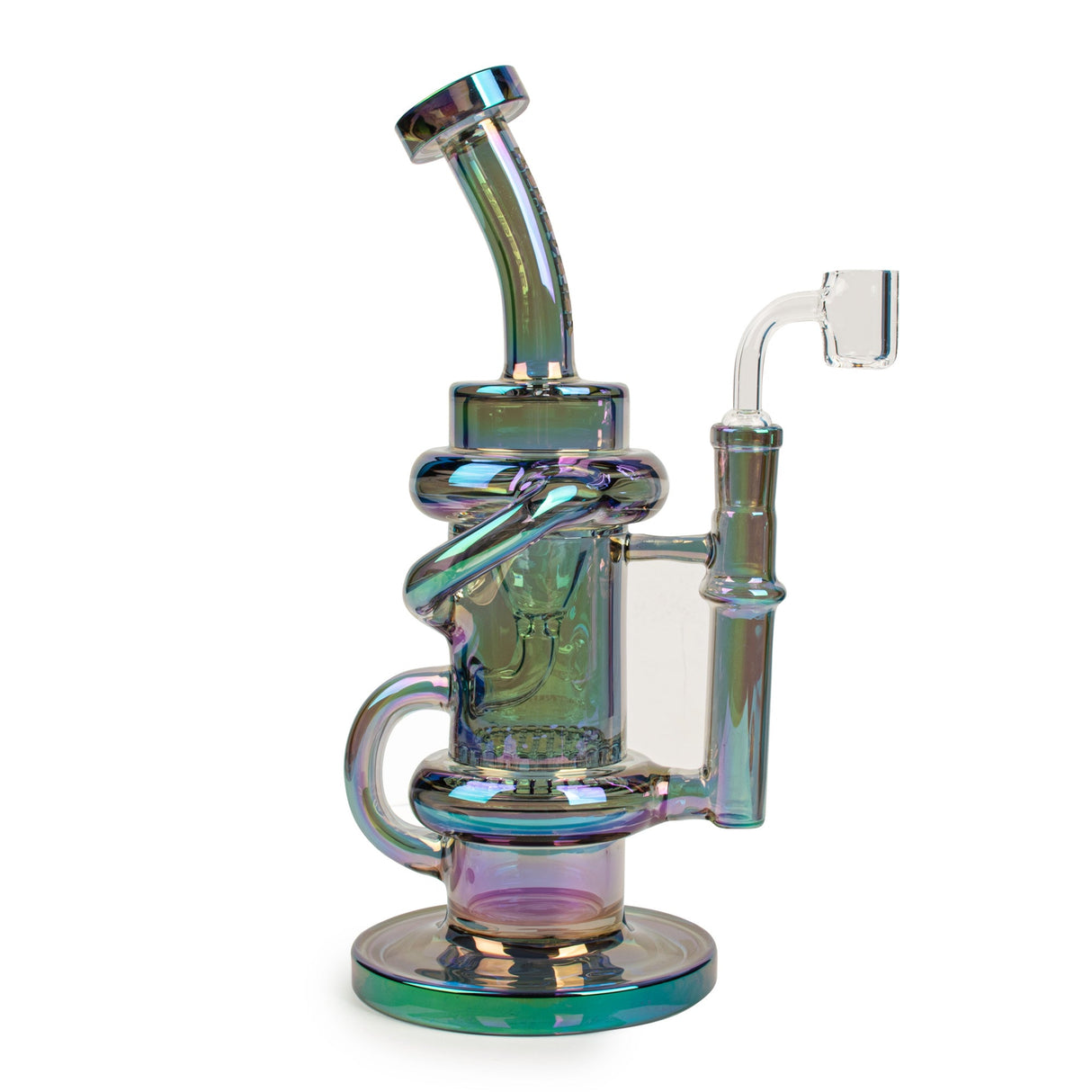 Red Eye Tek 9.5" Glitch Klein Recycler Dab Rig – Terminator Finish