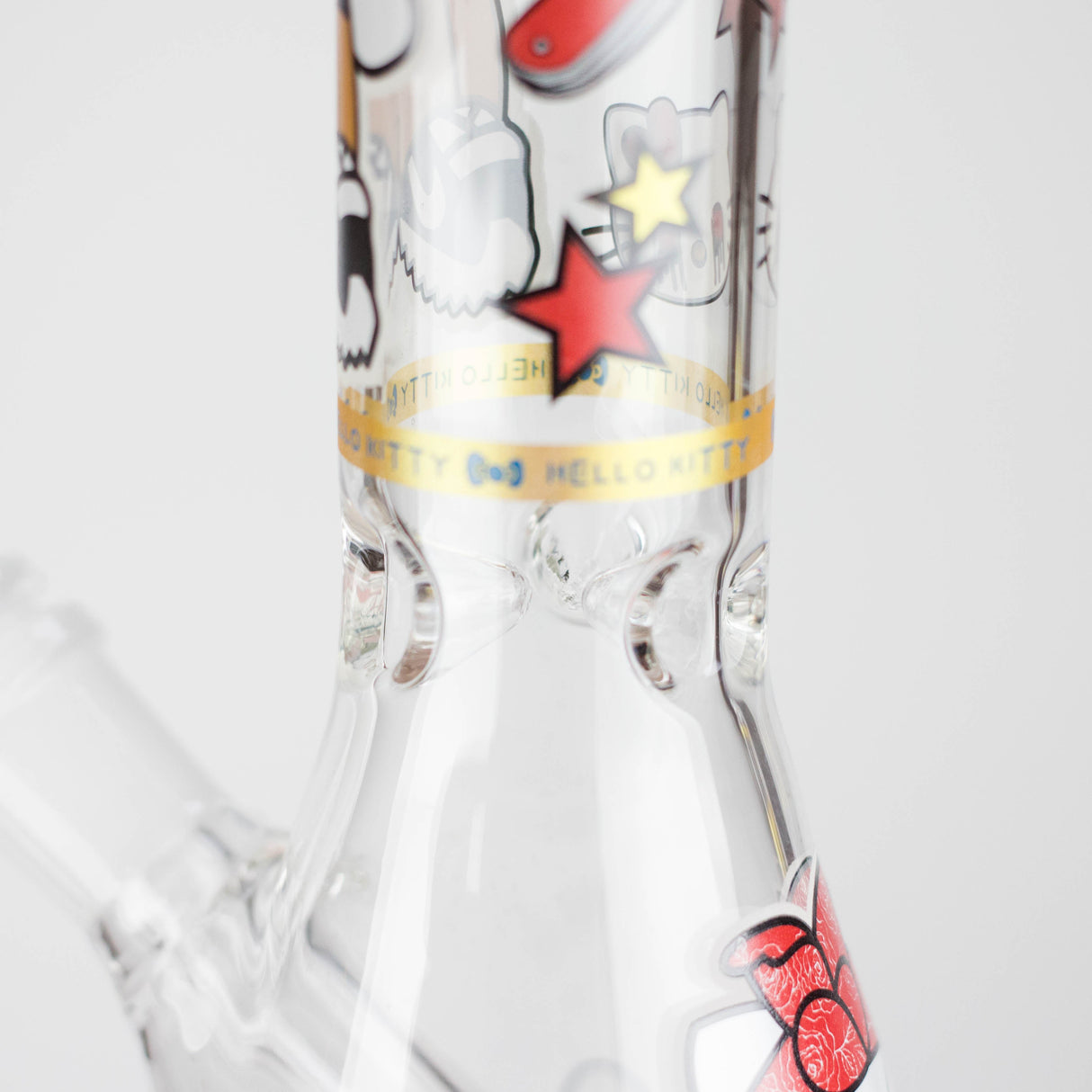 10" Wild Kitty Design Glass Beaker Bong