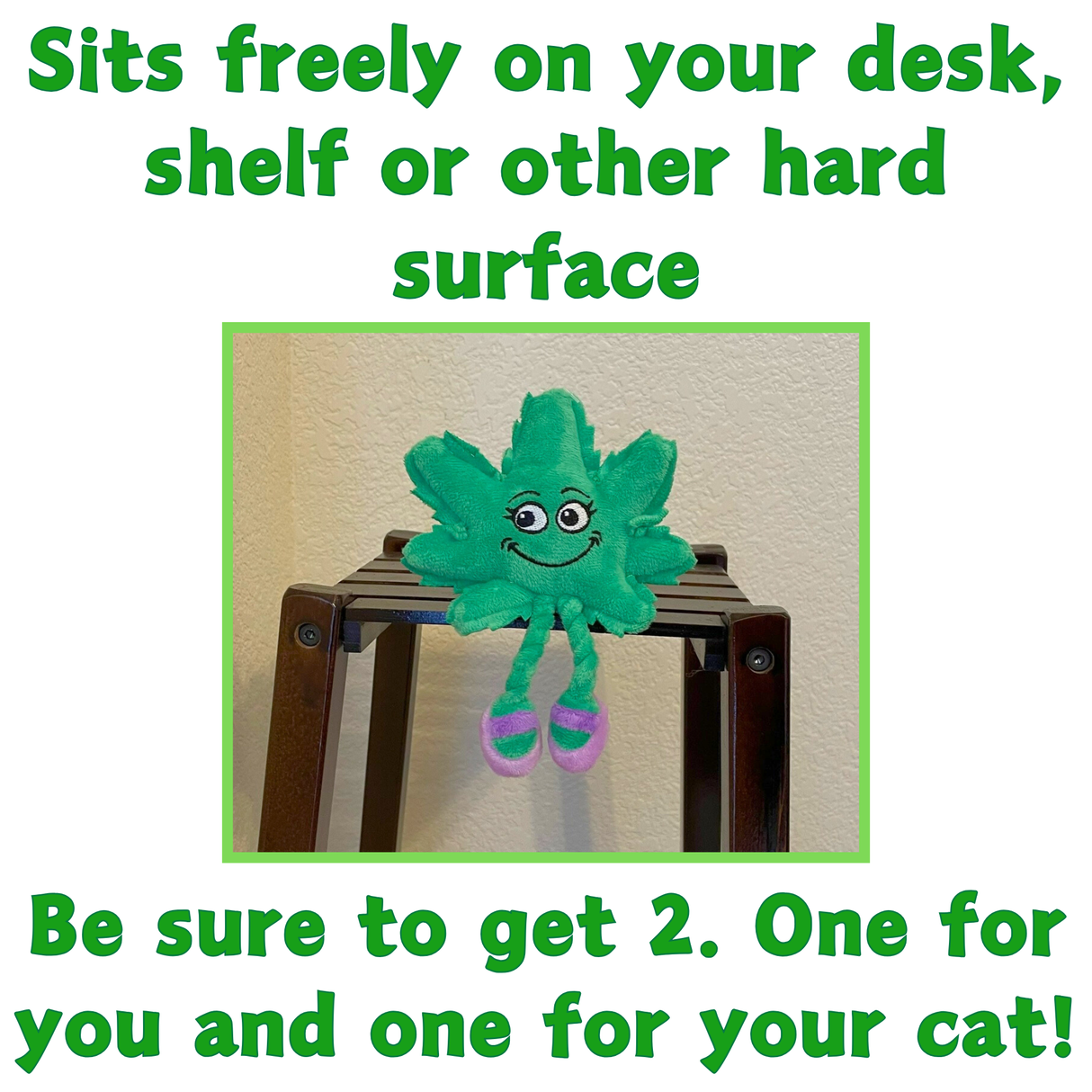 Lil' Mary Jane the Marijuana Leaf - Plush Catnip Cat Toy - 6"