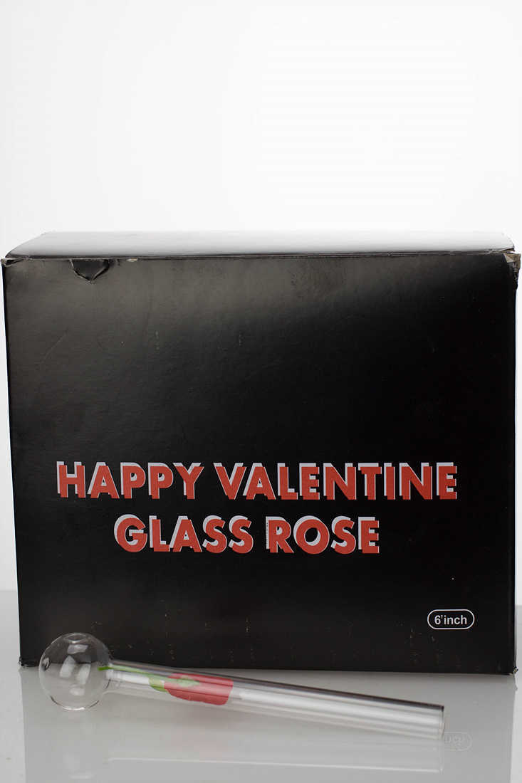 Happy valentine love rose Oil burner pipe - pack of 24