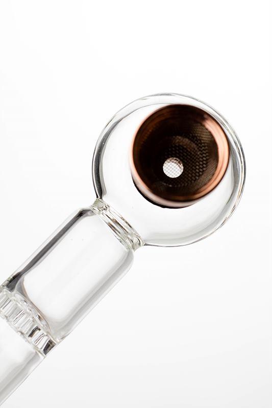 5.5" Glass tube pipe TP006 with metal screen Box of 24
