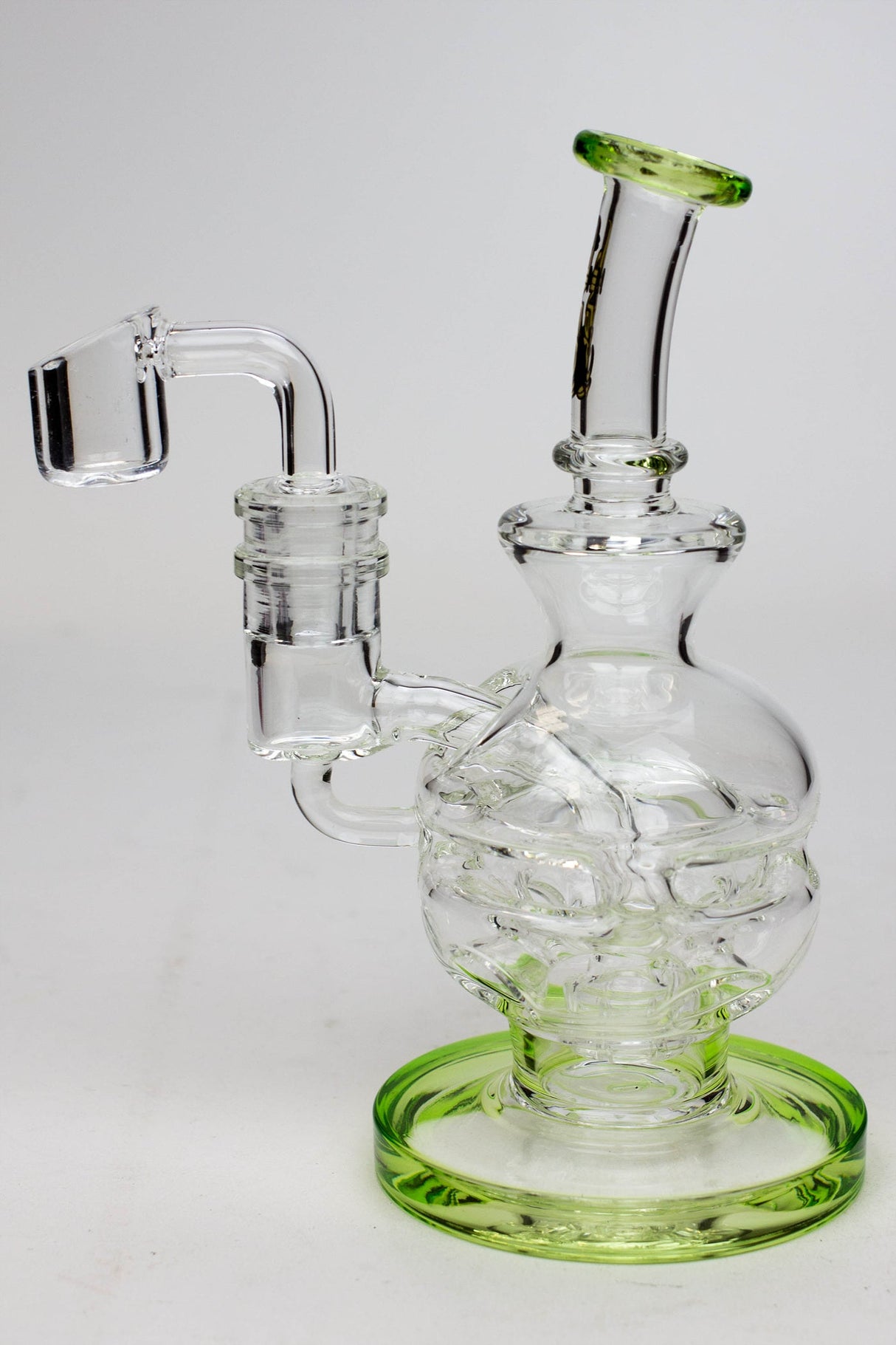 6" Genie Double glass recycle rig with shower head diffuser