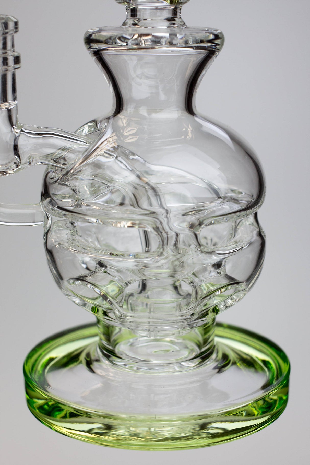 6" Genie Double glass recycle rig with shower head diffuser
