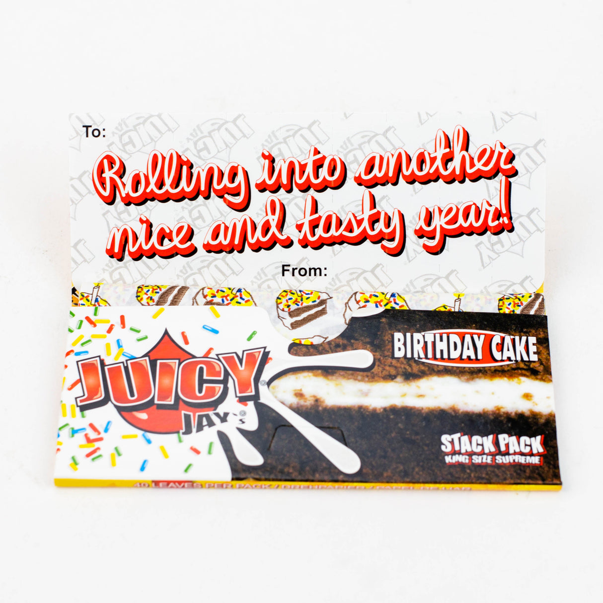 Juicy Jay's Birthday Cake King size Supreme Stack Pack rolling paper Box of 24