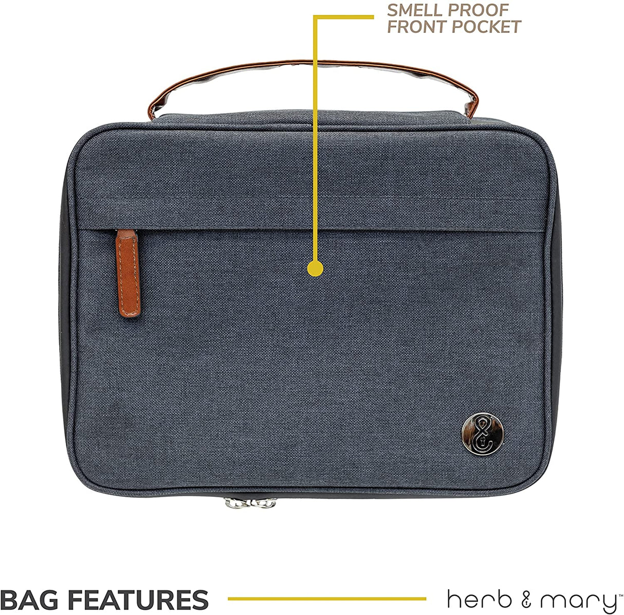 Herb & Mary | Smell Proof Accessories Storage Stash Case w/Integrated Combo Lock (Large)