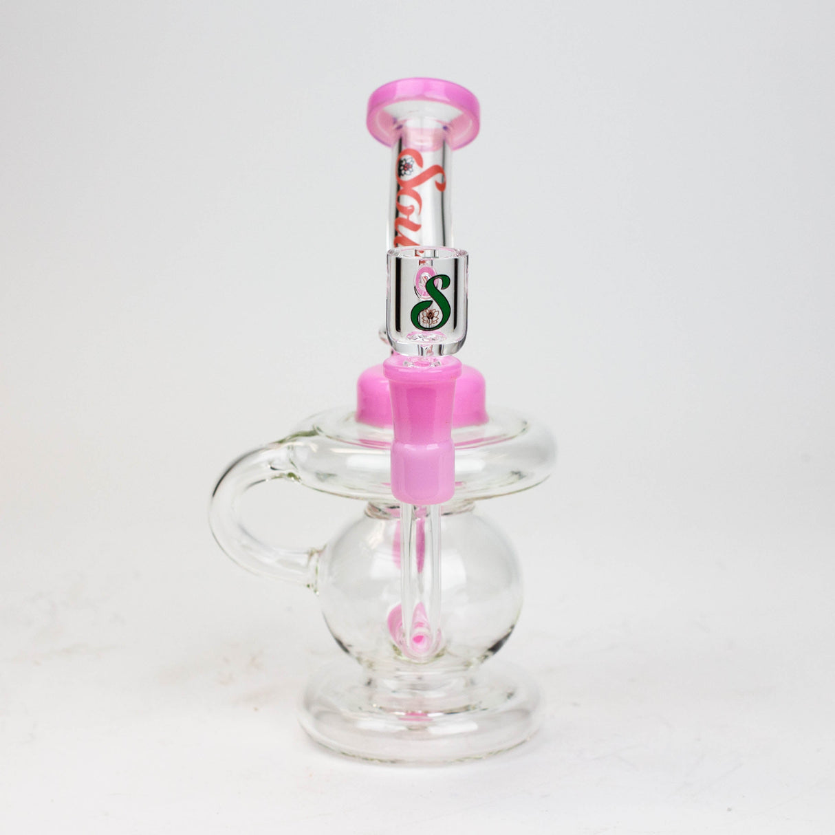 SOUL Glass 8" Recycler Bong – 2-in-1 Dab Rig