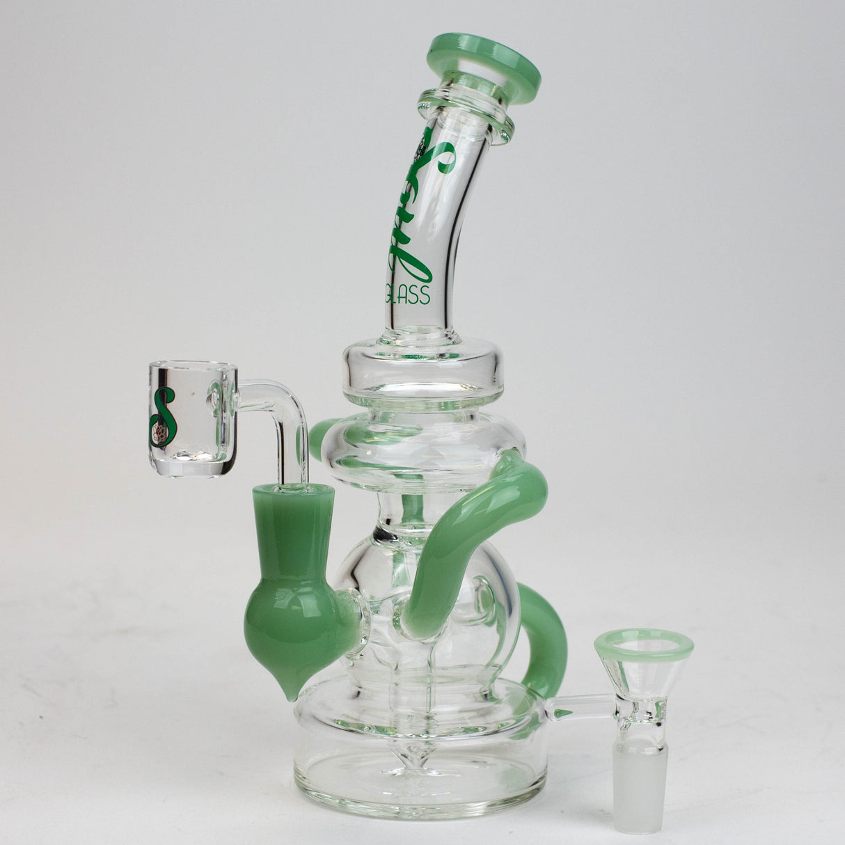SOUL Glass 8" Recycler Bong – 2-in-1 Dab Rig & Flower Bong