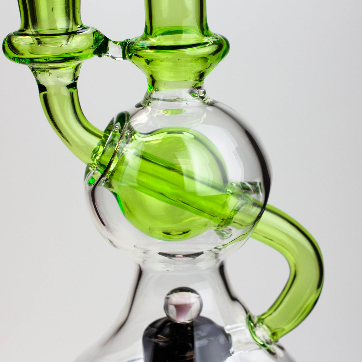 SOUL Glass 8" Tire Diffuser Recycler Bong – 2-in-1 Dab Rig