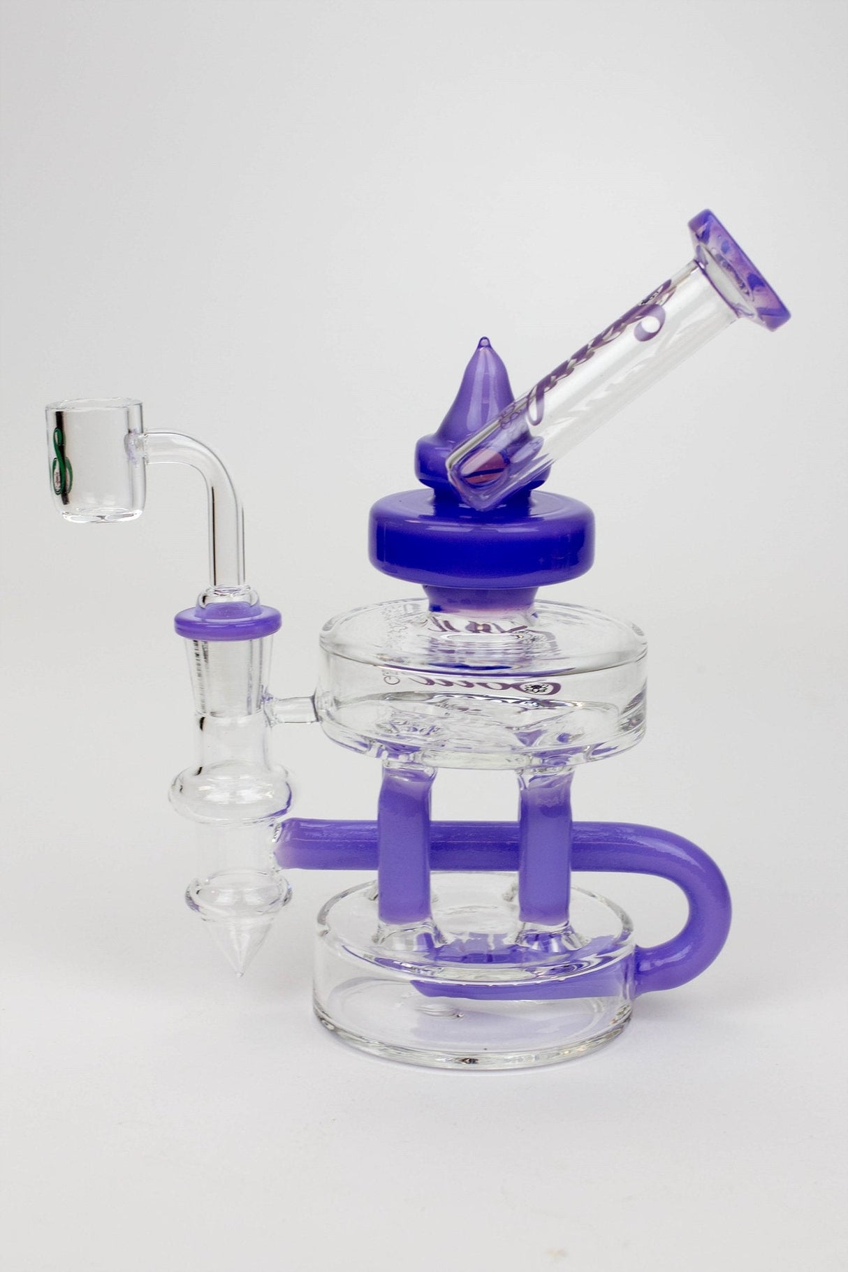 SOUL Glass 7" Double Deck Recycler Bong – 2-in-1 Dab Rig & Flower Bong