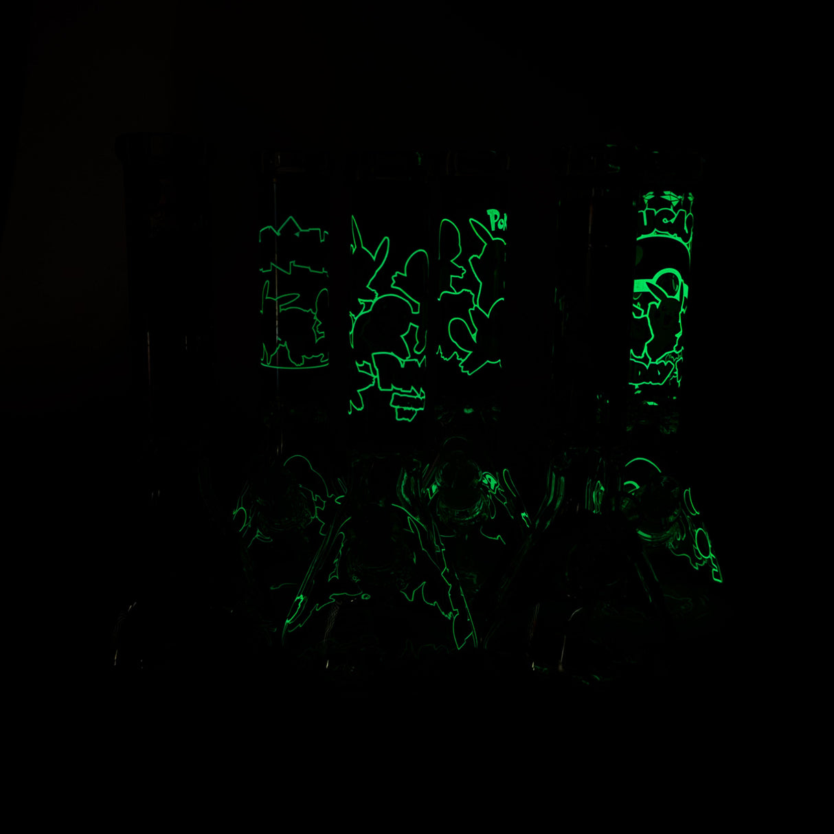 7.5" Glow-in-the-Dark PK Cartoon Beaker Bong – [PIP880]