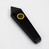 Acid Secs - Plain Natural Obsidian Smoking Pipe