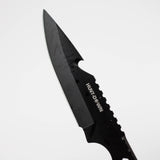 8" Three Piece  Hunt Down Black Throwing Knife Set With Fish Hook  [9569]