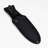 8" Three Piece  Hunt Down Black Throwing Knife Set With Fish Hook  [9569]