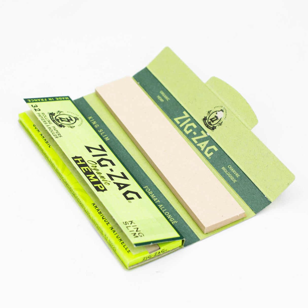 Zig Zag Hemp King Slim Papers and Unbleached Tips - 24 packs