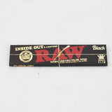 RAW Black Inside Out King slim Rolling Paper - 50 packs
