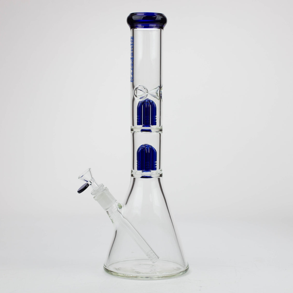 Blueberry-15 inch Double Tree Perc Beaker [S387]