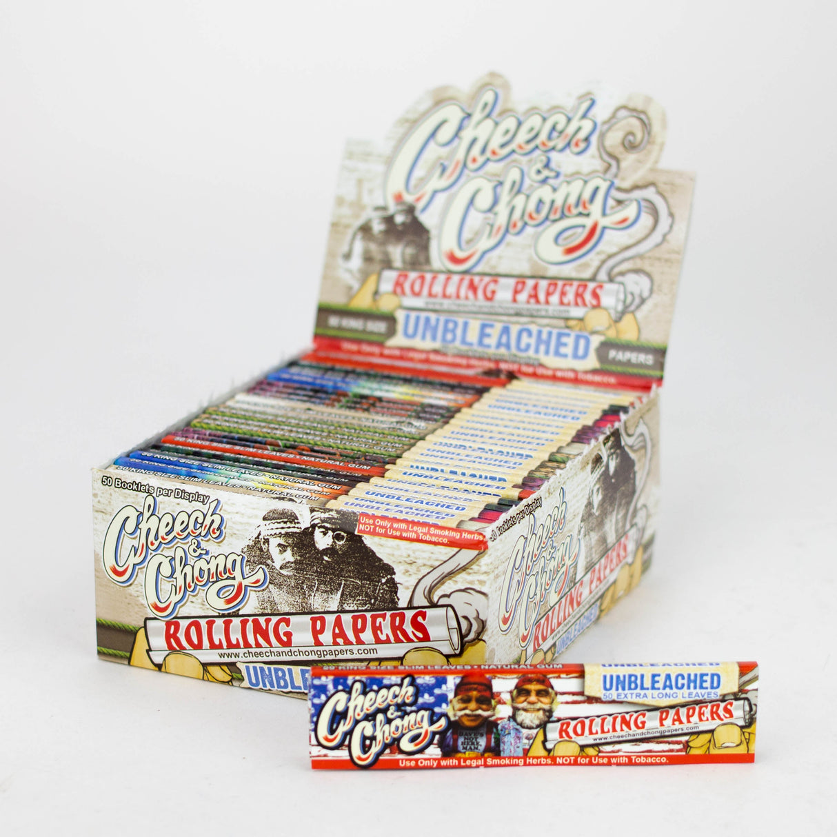 Cheech and Chong Unbleached Papers - King - 50 packs