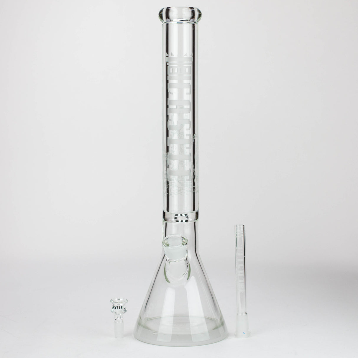 Castle Glassworks | 18" laser etched Tube Beaker Bong
