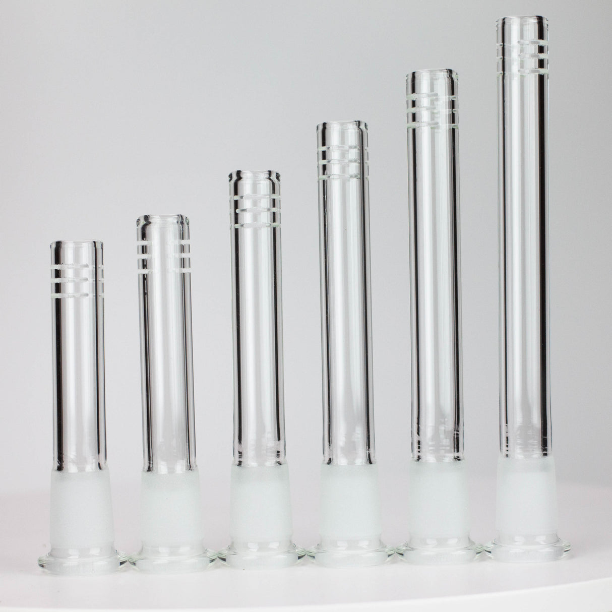 Glass Slitted Glass Diffuser Downstem Pack of 3