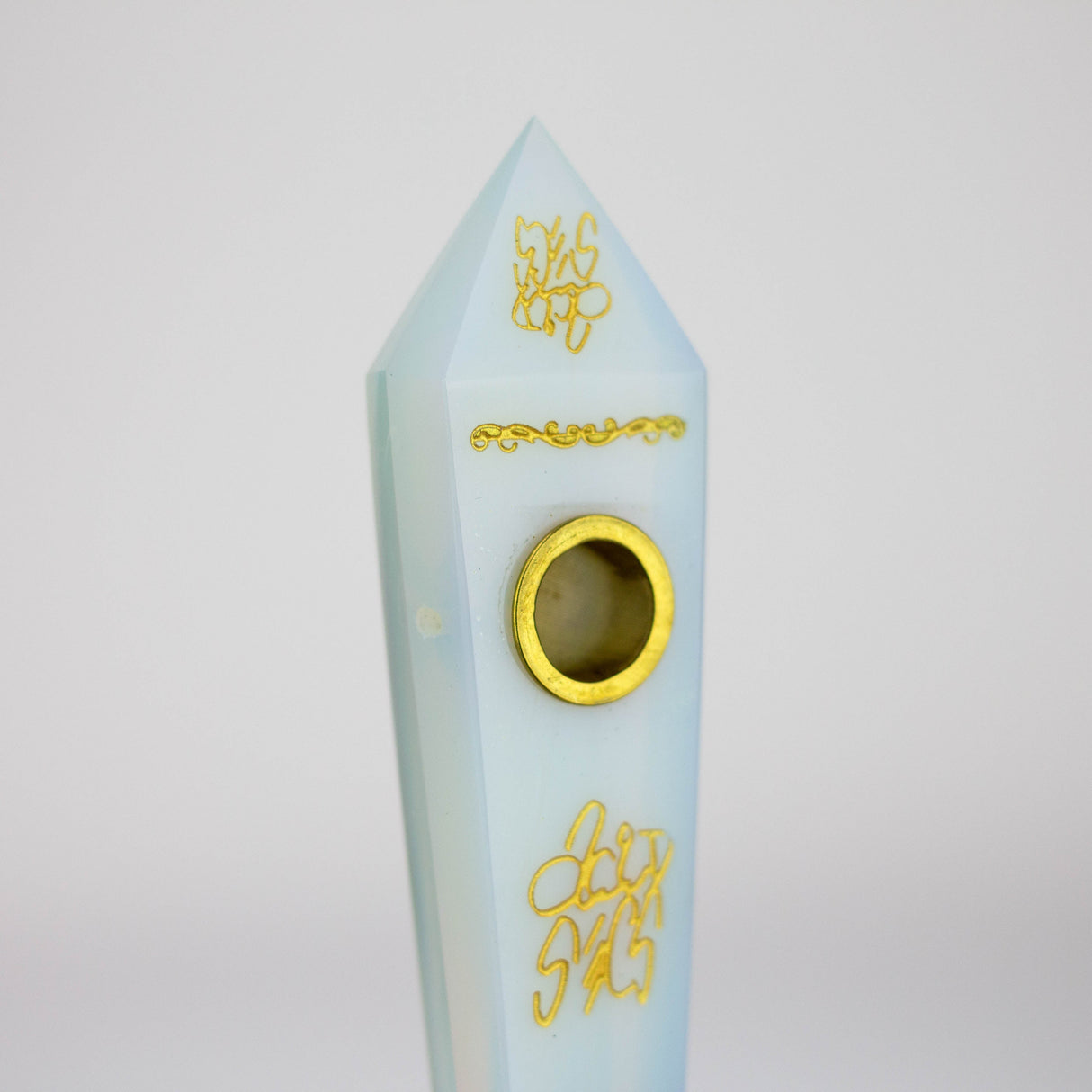 Acid Secs |  Custom Golden Engraving Pipe with Choke