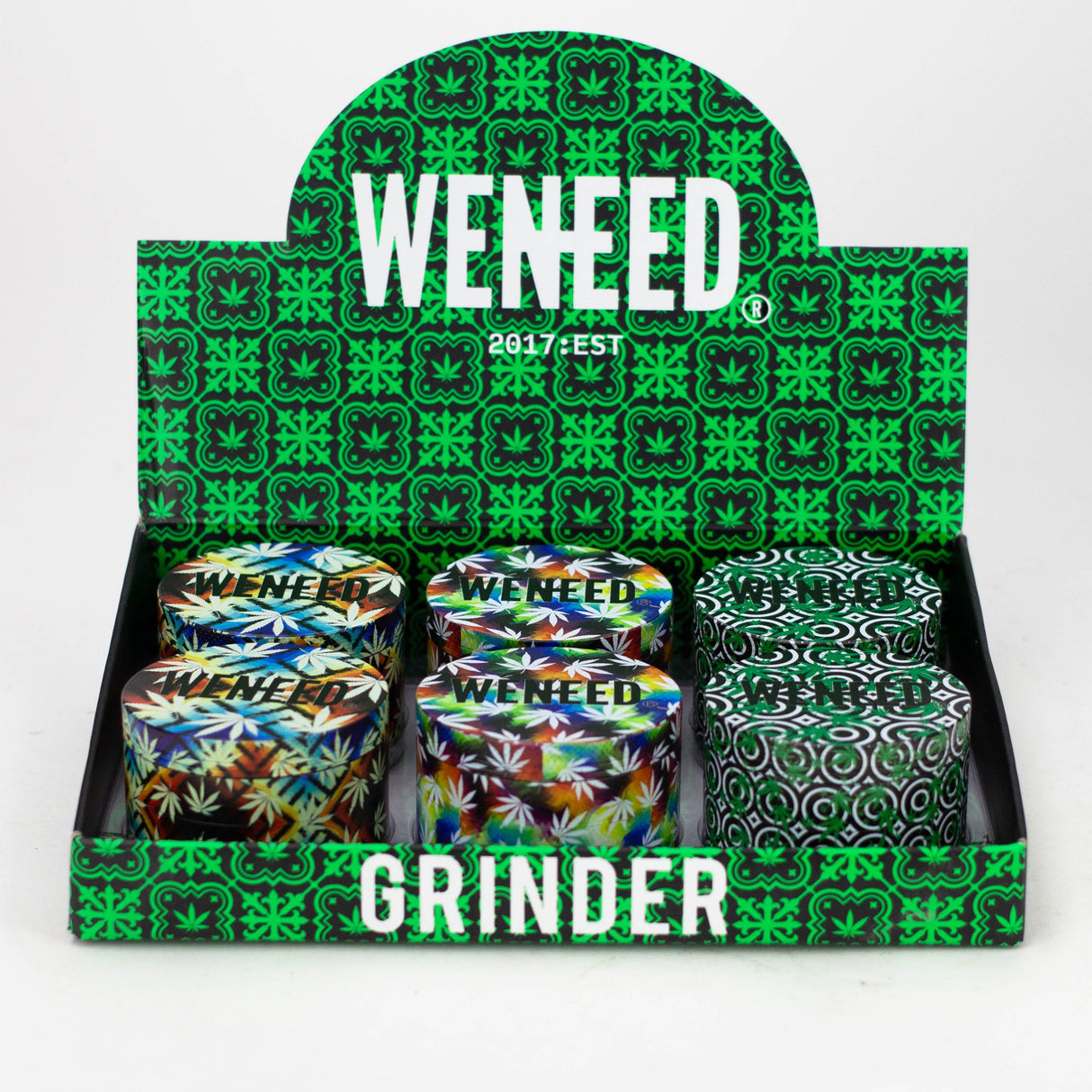 WENEED® | 75mm Leaf Life Grinder 4pts - 6 packs