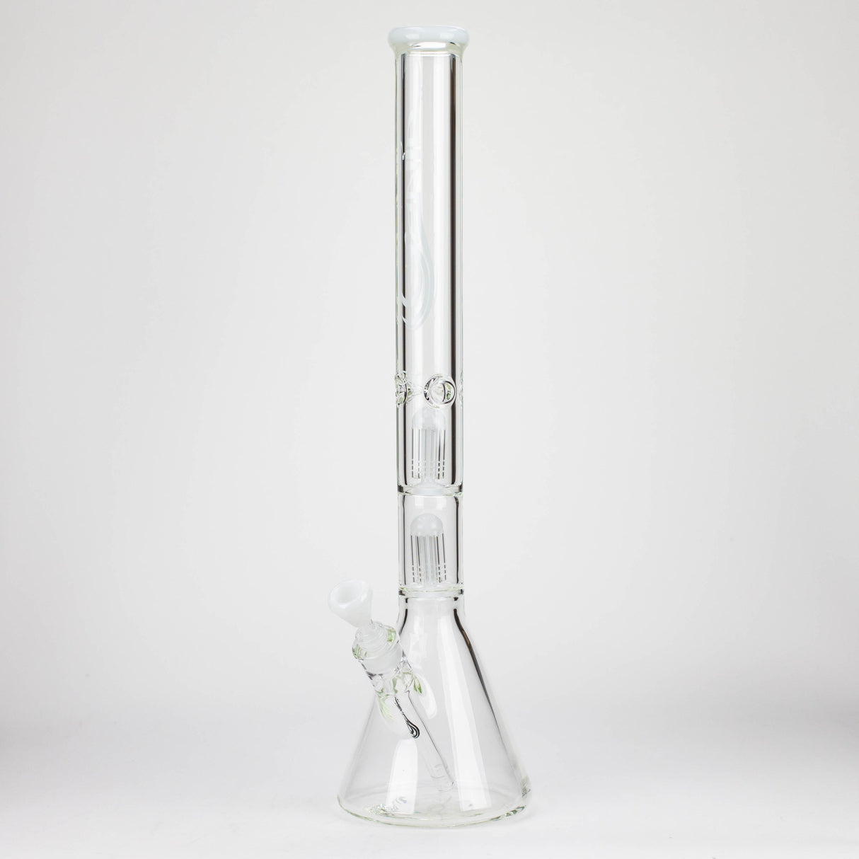 GENIE | 24" Dual 6 arms 9mm glass water beaker bong [GB1906]