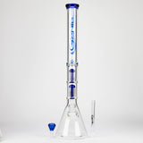 GENIE | 24" Dual 6 arms 9mm glass water beaker bong [GB1906]