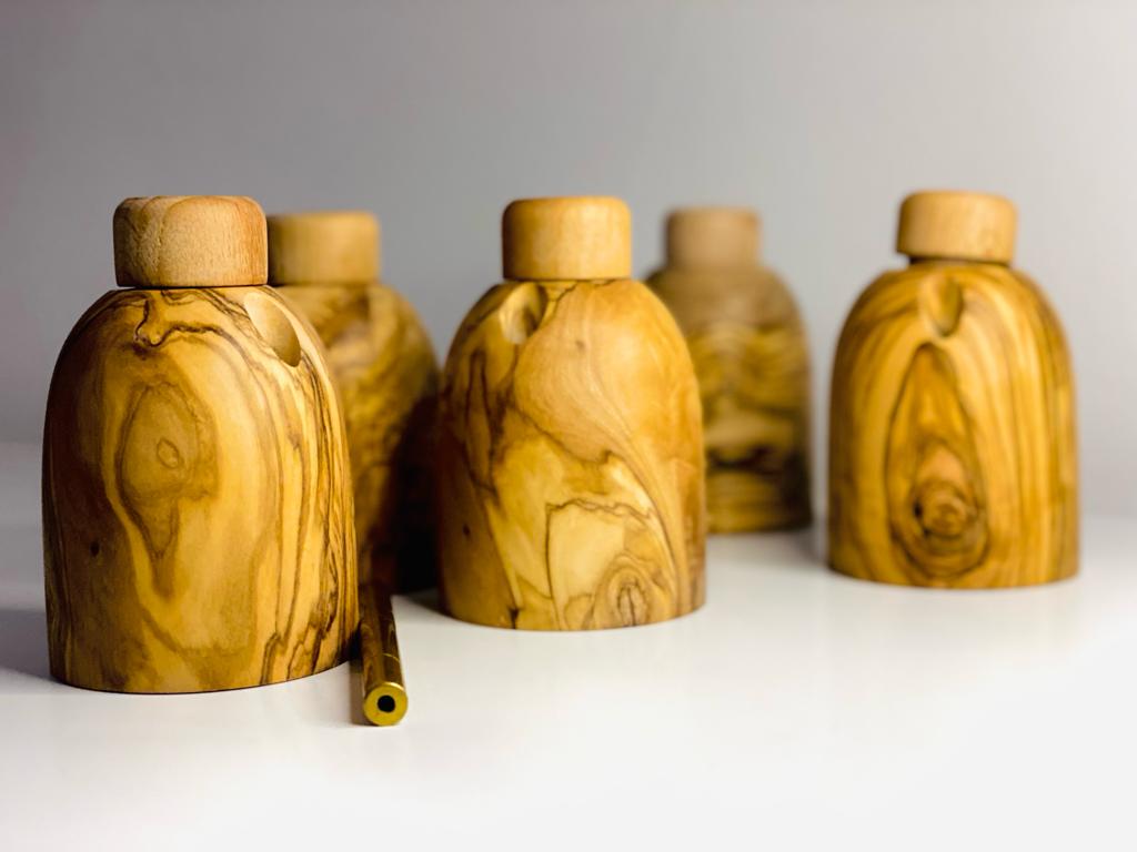 VOW | Olive wood tabletop Dugout/One hitter stash Box/Smoker's Gift