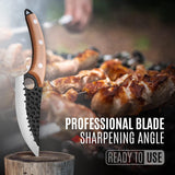 Boning Knife 110% Hand Forged Butcher Knife Camping Knife, Cleaver for Easy Cutting, Chopping, Deboning, fileting, BBQ – Outdoor and Kitchen Meat Cutting Knife