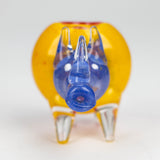 4" Rhino shape Rasta insideout pipe [PIP974]