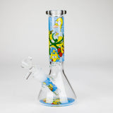 7.5" 4mm Cartoon Design Beaker Bong [PIP877]
