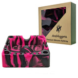 Herbhuggers | Premium Silicone Ashtray Featuring Center Tap Ash and Glassware Clearer with Accessory Organizing Slot Holders