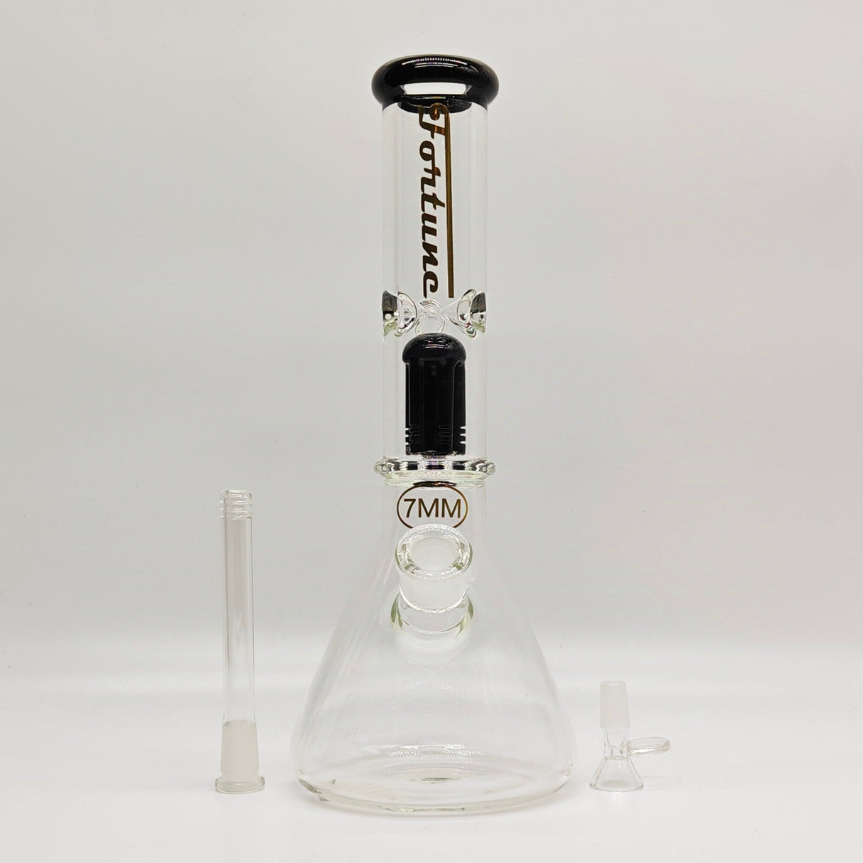 Fortune | 14" 7mm Tree Percolator Beaker Glass Bong [P145007]