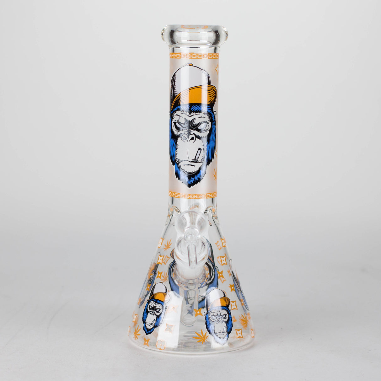 10" Gorilla Designs Glow In The Dark beaker bong In the Box [PIP302]