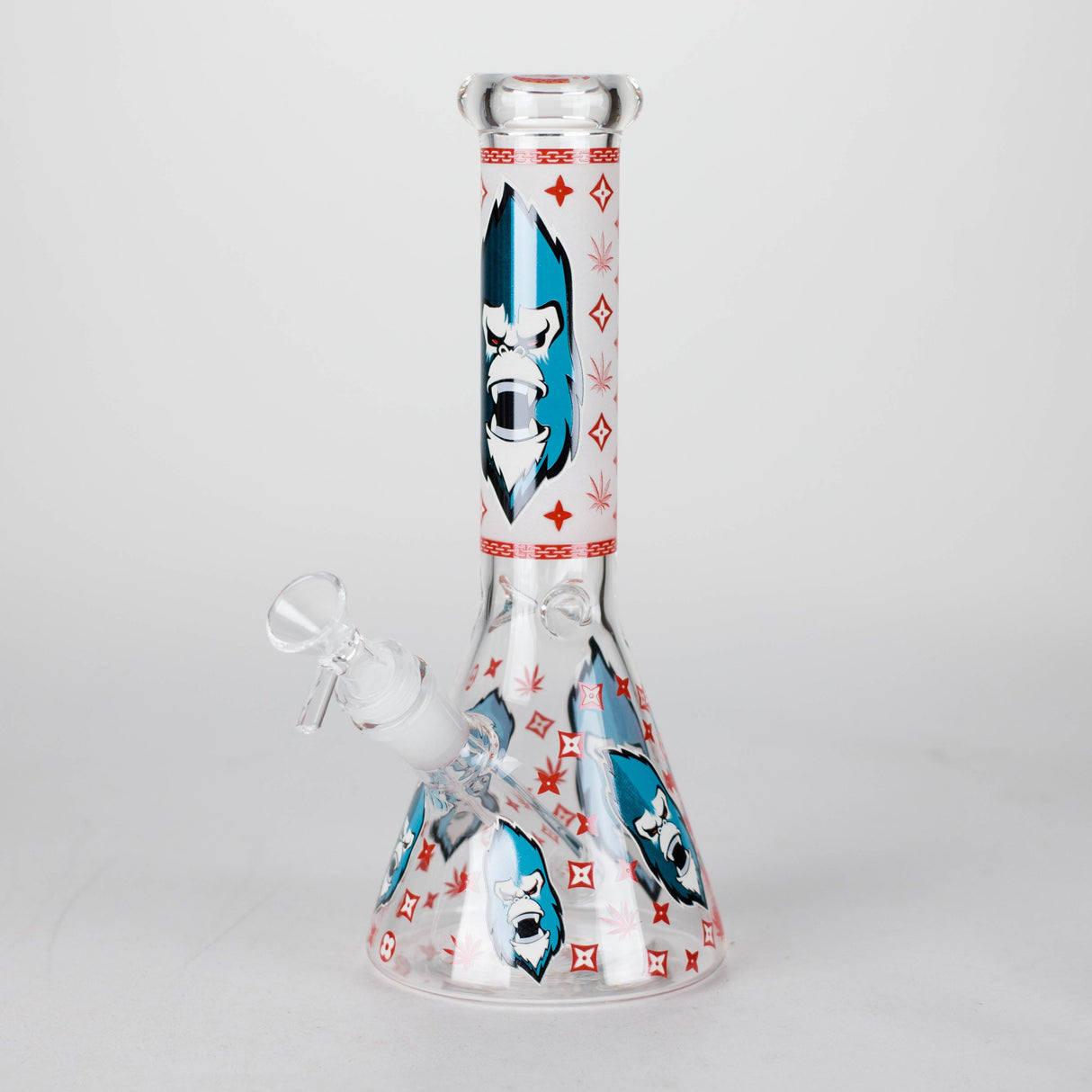 10" Gorilla Designs Glow In The Dark beaker bong In the Box [PIP302]