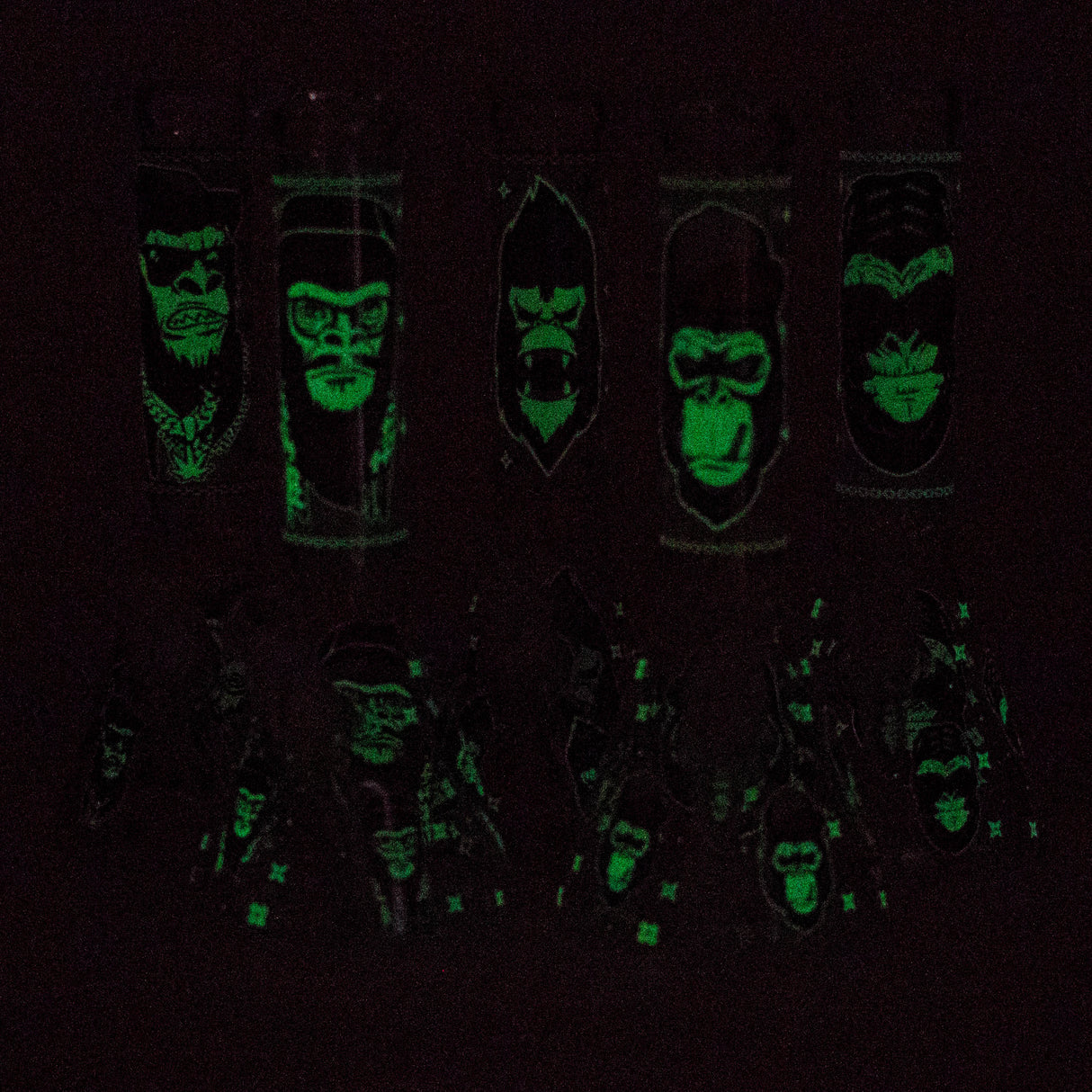 10" Gorilla Designs Glow In The Dark beaker bong In the Box [PIP302]