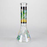 10" Cartoon Designs Glow In The Dark beaker bong In the Box [PIP302]
