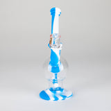 Dabware | 8" Silicone Rig Platinum Global Incycler Rig (Blue/White)