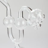 Skull Bent Glass Oil Pipe – 6.5" Curved Clear Burner Pipe