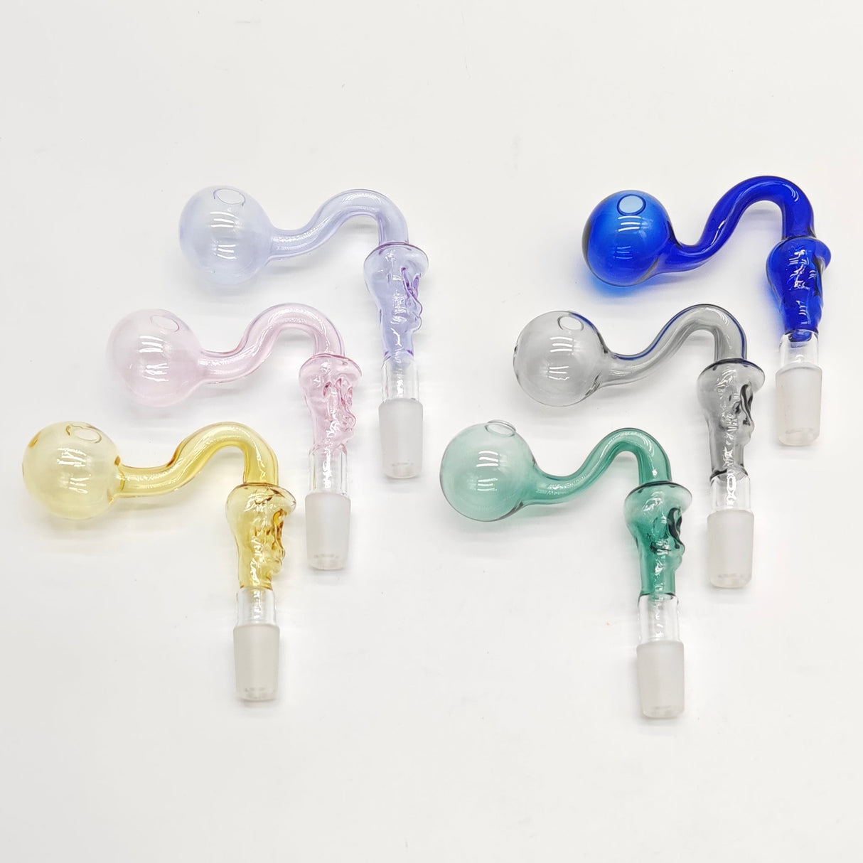 Colorful Skull Oil Burner Pipe Bowl