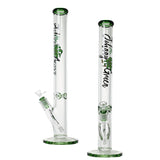 Johnny Green | 20″ 9mm Straight Tube with Grid Percolator Slide – Green (MJG-014)