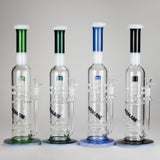 Armani Glass | 16" Double Percolator Bong – Premium Dual-Chamber Water Pipe