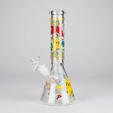 10" 5mm Glass Beaker Bong with Cartoon Design