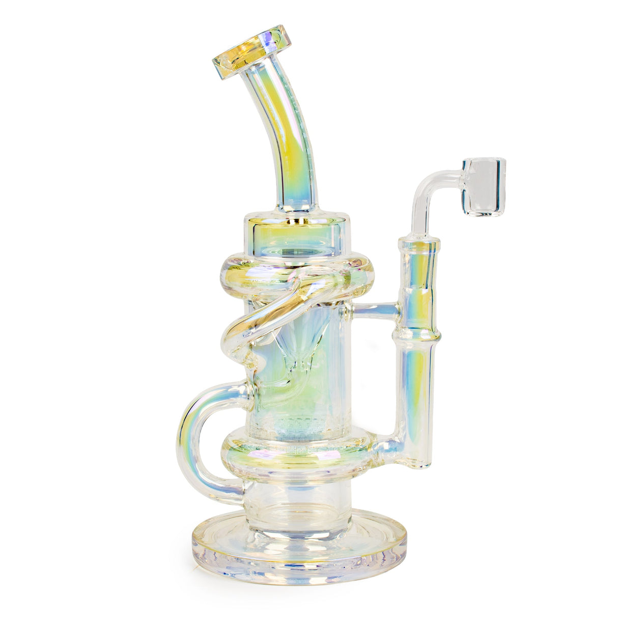 Red Eye Tek 9.5" Glitch Klein Recycler Dab Rig – Terminator Finish