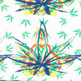 Haze | 9″ Leaves Dome Beaker Glass Bong – White (Mini-O)
